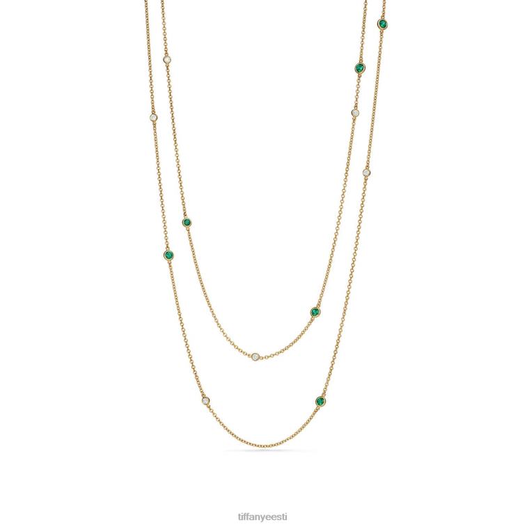 kullas smaragdide ja teemantidega