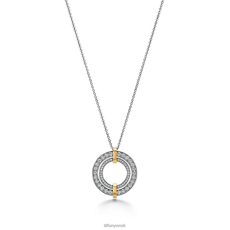 plaatina ja kollase kullaga teemantidega