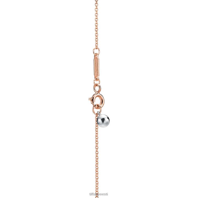 ehted unisex Tiffany FZP8X688 18k roosast kullast ja hõbedast liblikripats