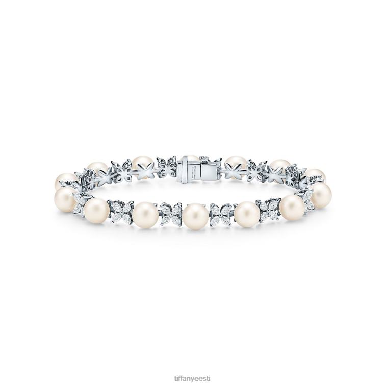 plaatinast teemantide ja pärlitega