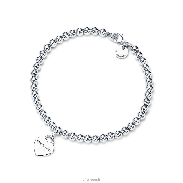 ehted unisex Tiffany FZP8X1138 südamesildiga helmestega käevõru