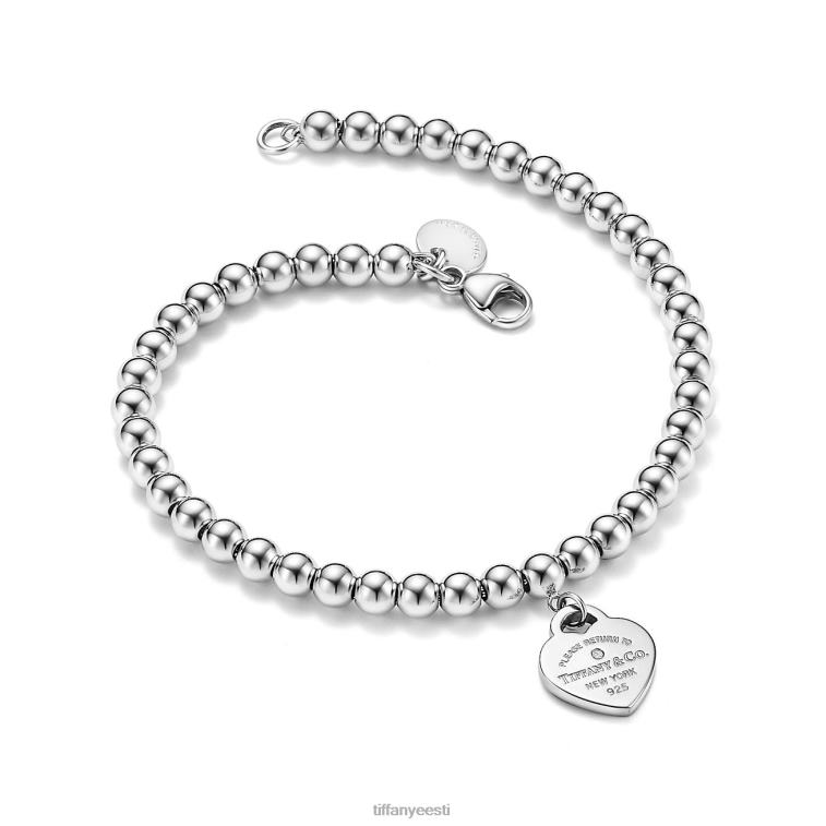 ehted unisex Tiffany FZP8X1150 roosa mini südamehelmestega käevõru