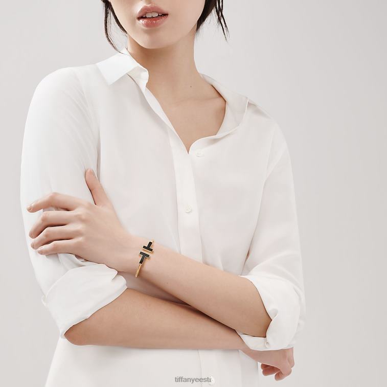 ehted unisex Tiffany FZP8X1185 lai must oonüksist traadist käevõru