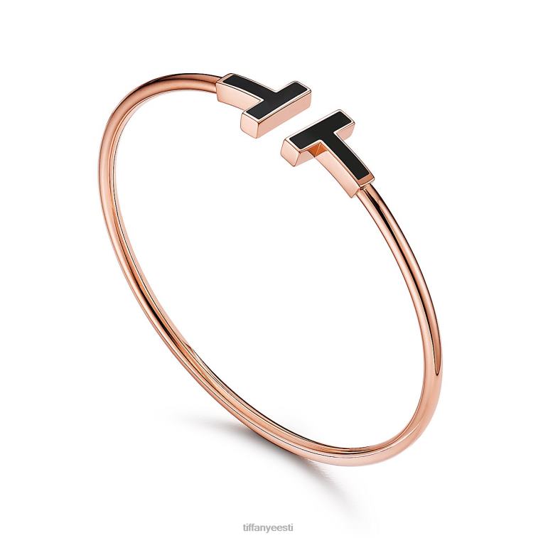 ehted unisex Tiffany FZP8X1218 must oonüksist traadist käevõru