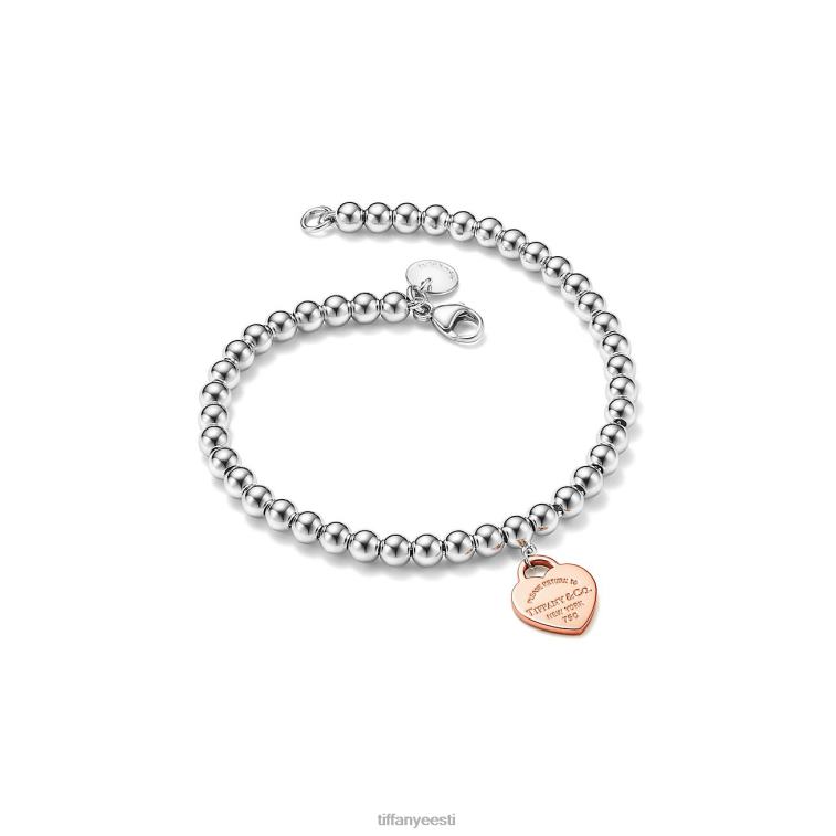 ehted unisex Tiffany FZP8X1322 südamesildiga helmestega käevõru