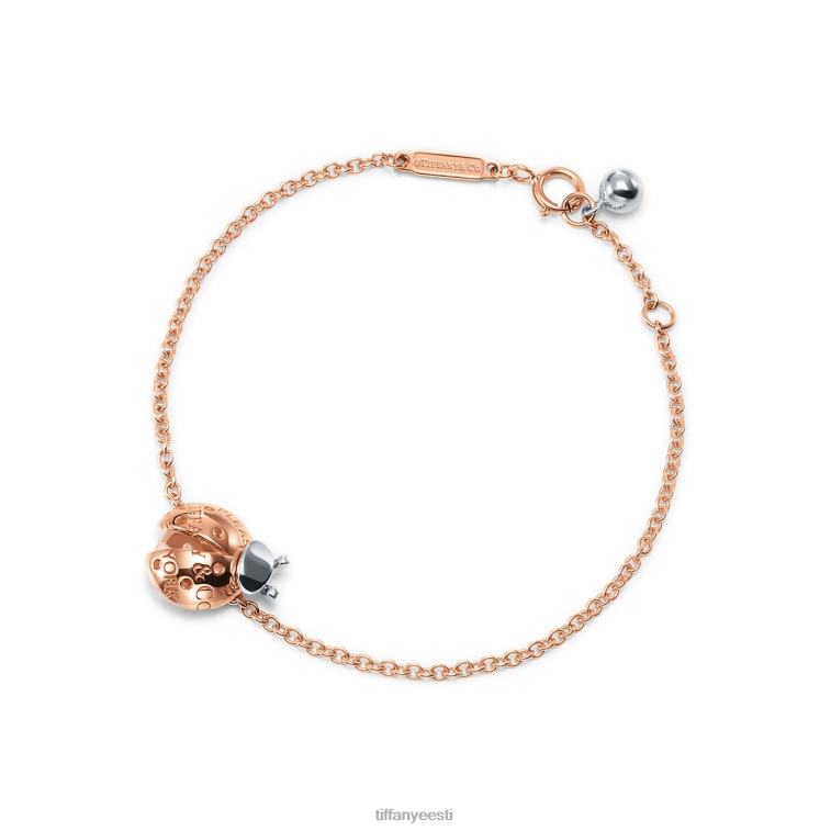 ehted unisex Tiffany FZP8X1340 lepatriinu keti käevõru 18k roosast kullast ja hõbedast