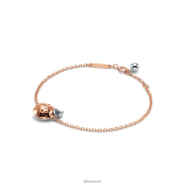 ehted unisex Tiffany FZP8X1340 lepatriinu keti käevõru 18k roosast kullast ja hõbedast