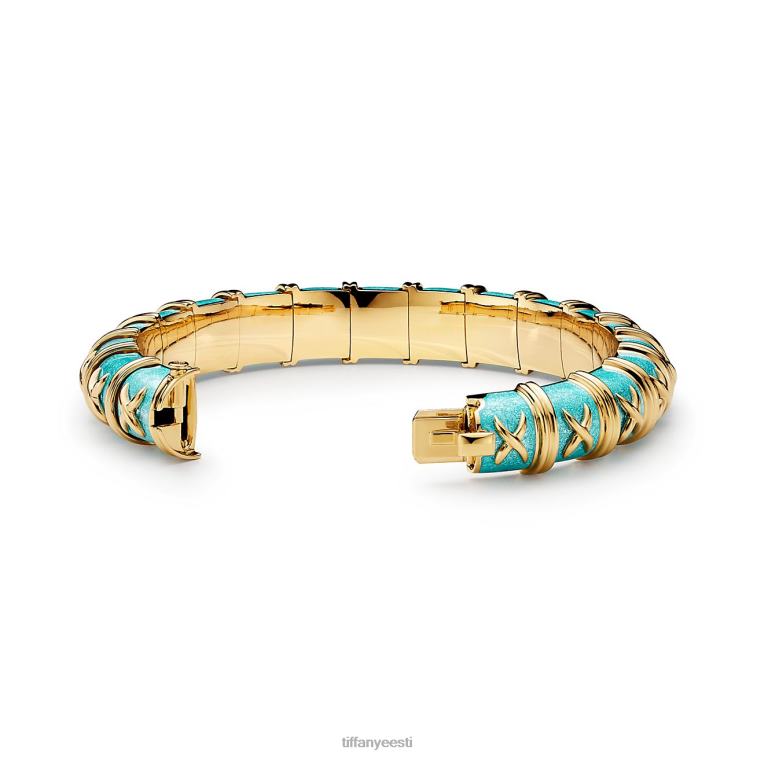 ehted unisex Tiffany FZP8X1441 croisillon taevasinine emailiga käevõru