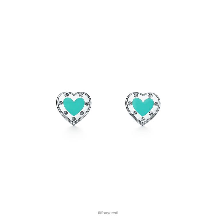 ehted unisex Tiffany FZP8X845 armastan siniseid südamega kõrvarõngaid