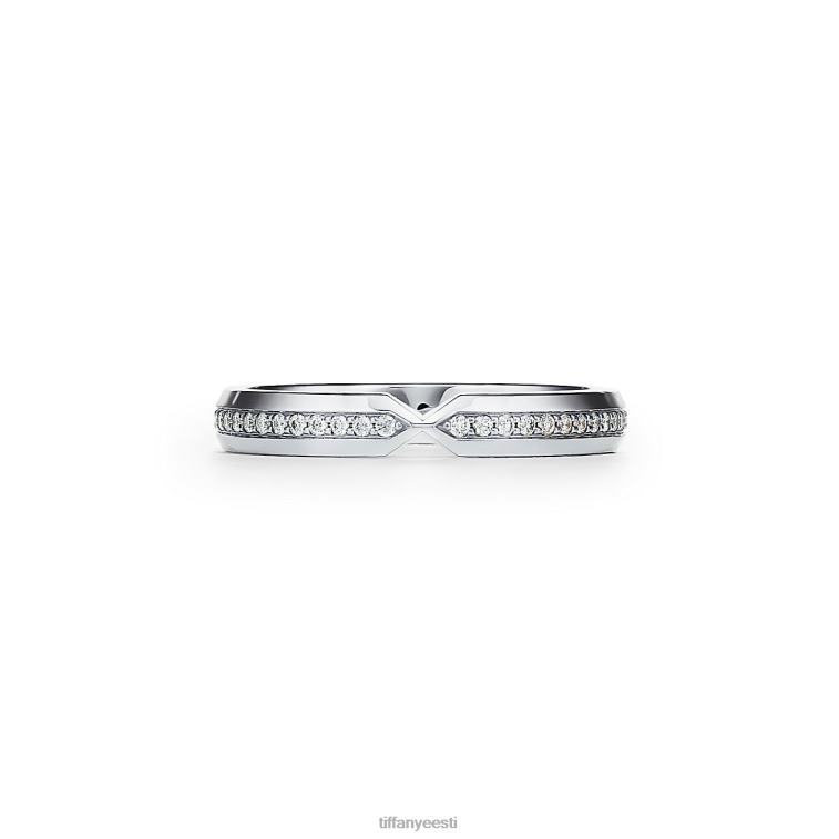ehted unisex Tiffany FZP8X1601 teemantpesastusega kitsa riba rõngas
