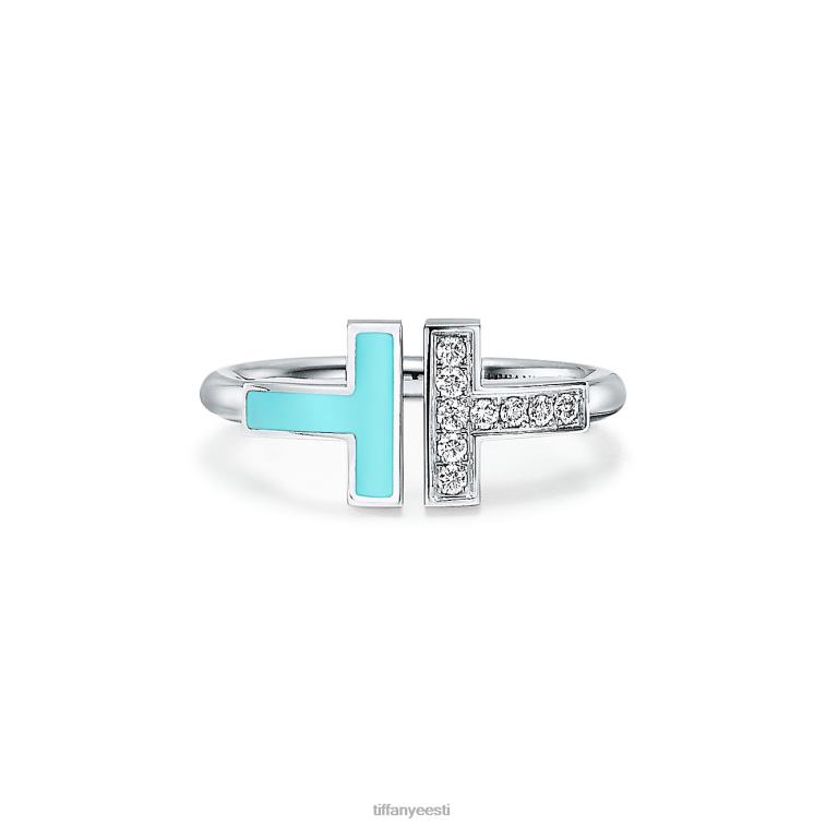 ehted unisex Tiffany FZP8X1624 teemant- ja türkiissinine traatrõngas