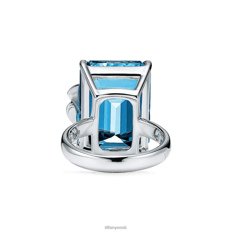 ehted unisex Tiffany FZP8X1629 sinine topaas liblikasõrmus sterlinghõbedast ja 18k roosast kullast