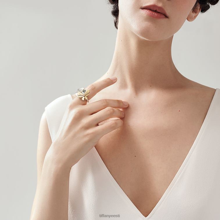 ehted unisex Tiffany FZP8X1643 Liblikasõrmus hõbedast ja 18k kullast