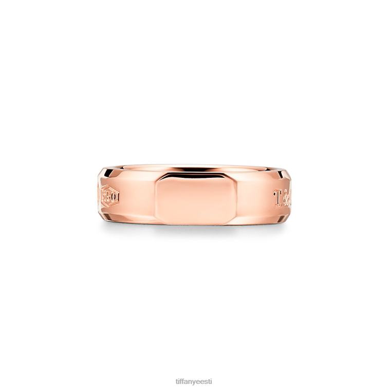 ehted unisex Tiffany FZP8X1714 maker keskmise viiluga sõrmus 18k roosast kullast