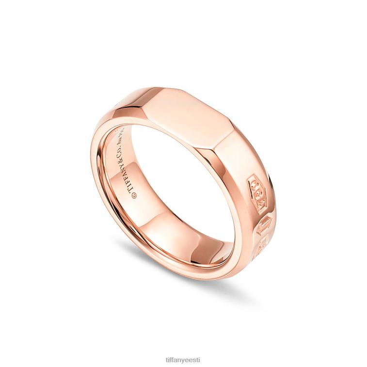 ehted unisex Tiffany FZP8X1714 maker keskmise viiluga sõrmus 18k roosast kullast
