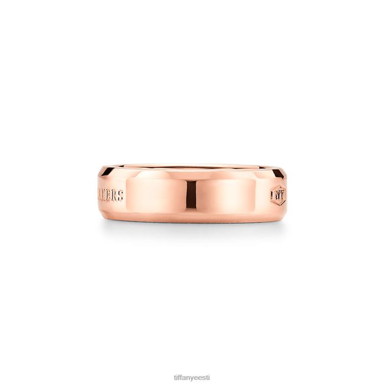 ehted unisex Tiffany FZP8X1714 maker keskmise viiluga sõrmus 18k roosast kullast