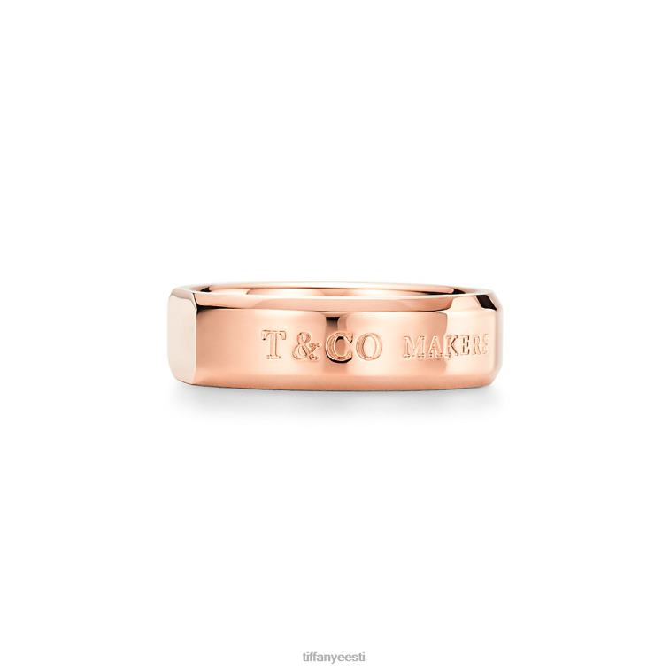 ehted unisex Tiffany FZP8X1714 maker keskmise viiluga sõrmus 18k roosast kullast