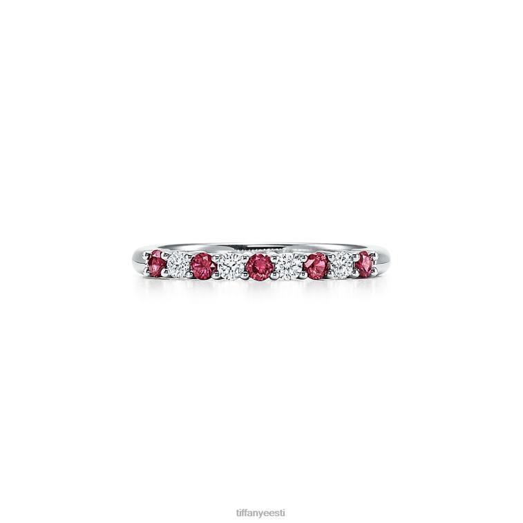 plaatina, teemantide ja rubiinidega