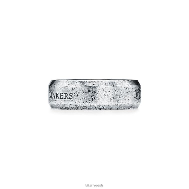 ehted unisex Tiffany FZP8X1997 tegijad trummeldasid hõbedast keskmise viilurõnga