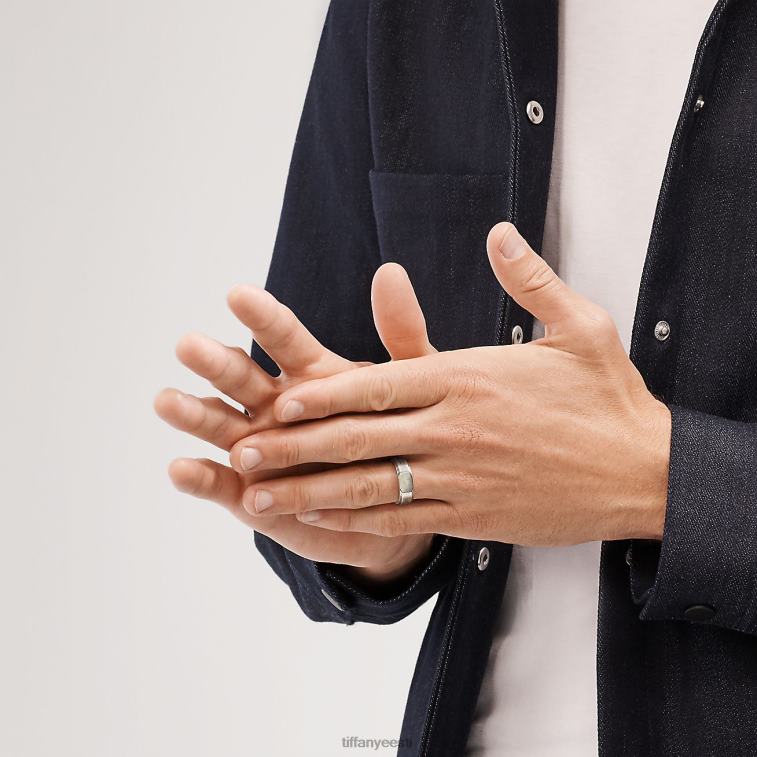 ehted unisex Tiffany FZP8X1997 tegijad trummeldasid hõbedast keskmise viilurõnga