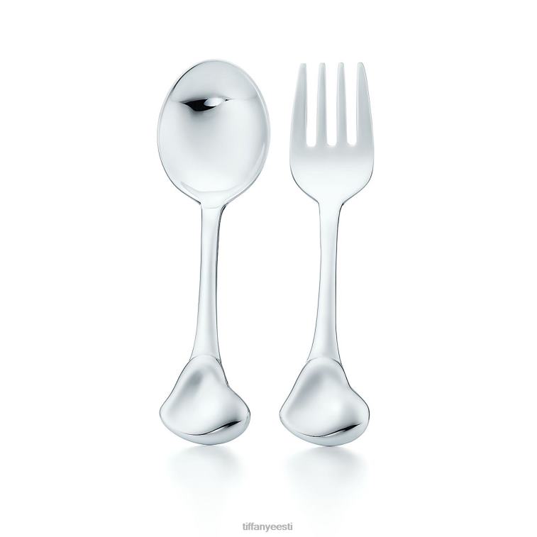 Kodu kaunistus lapsed Tiffany FZP8X2635 täissüdame kahvli ja lusika beebikomplekt