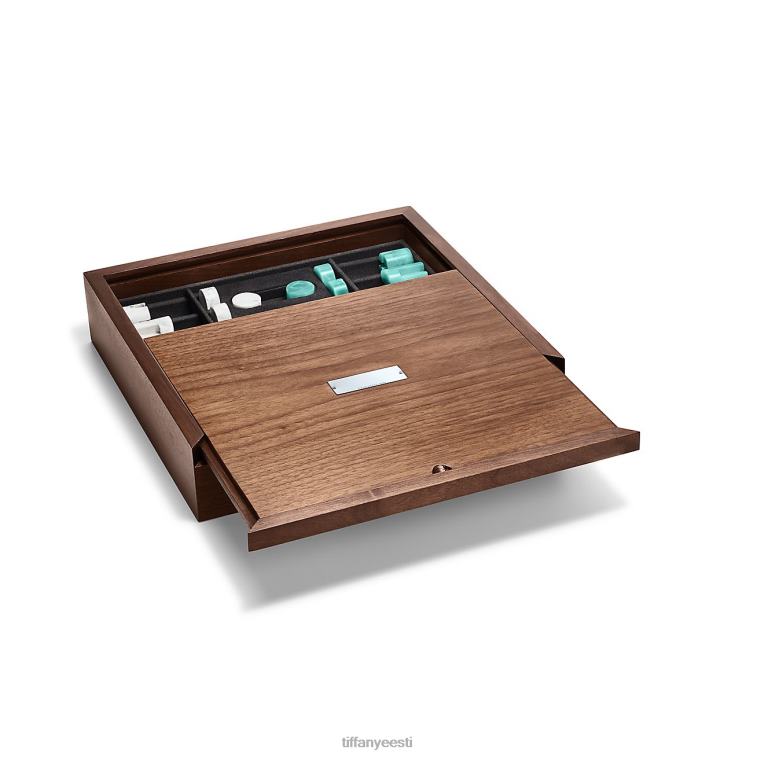 Kodu kaunistus unisex Tiffany FZP8X2659 amasoniidist ja puust male- ja kabekomplekt